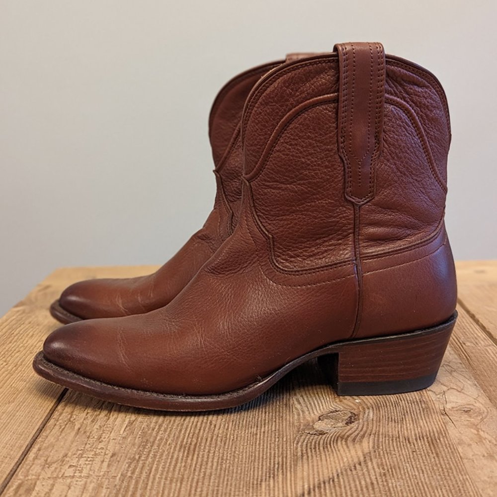 Tecovas "The Penny" Western Ankle Cowboy Boot Size in Leather, Size 7.5